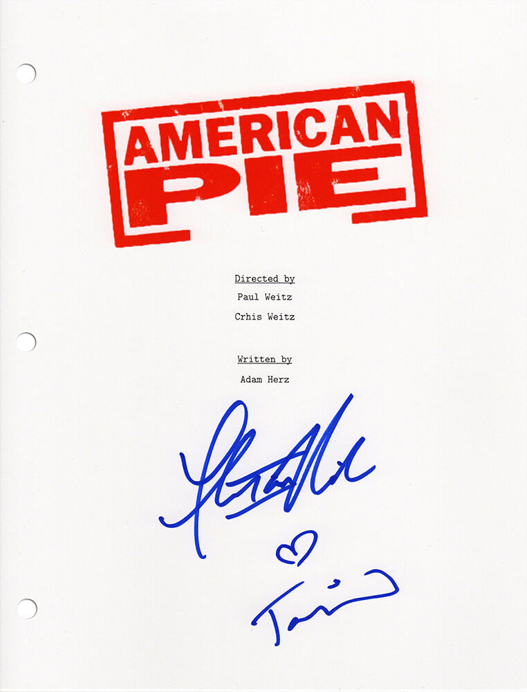 Tara Reid & Thomas Ian Nicholas Dual Signed American Pie Movie Script Cover Page