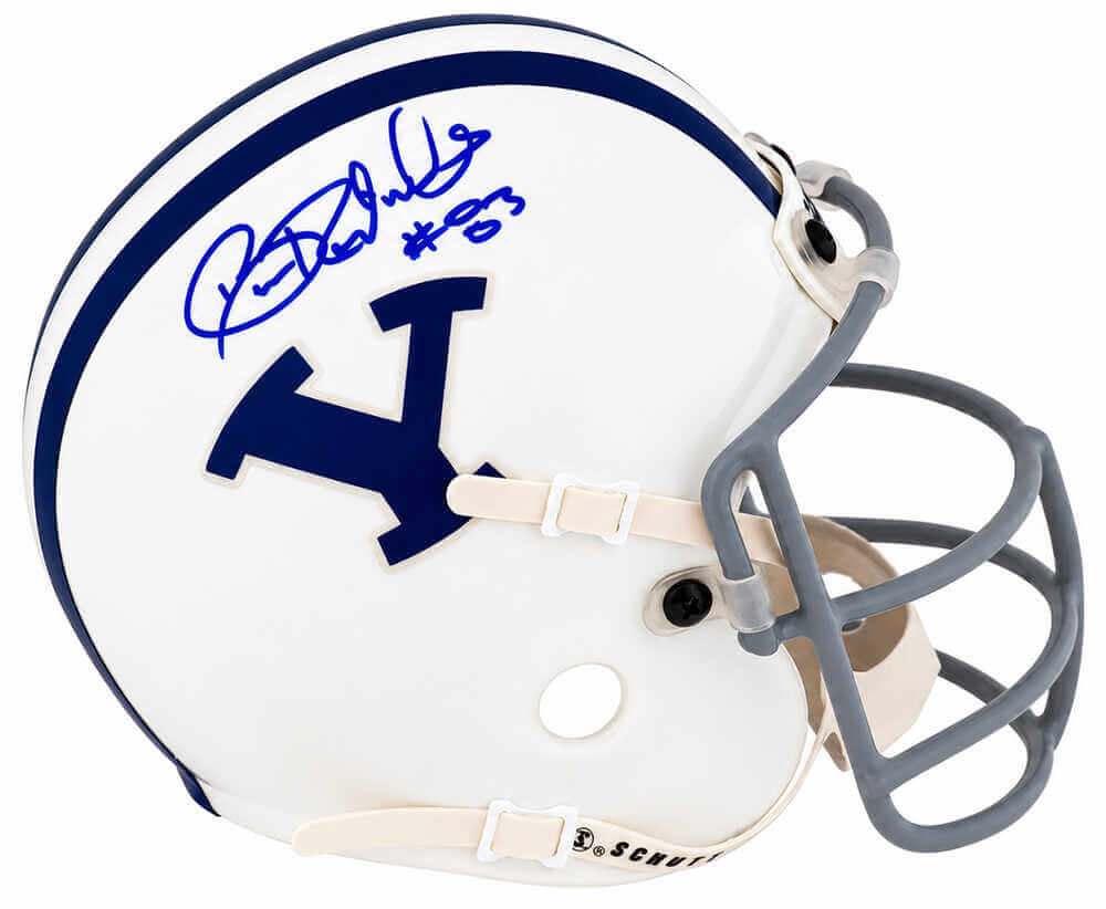 Golden Richards Signed BYU Cougars Schutt Mini Helmet