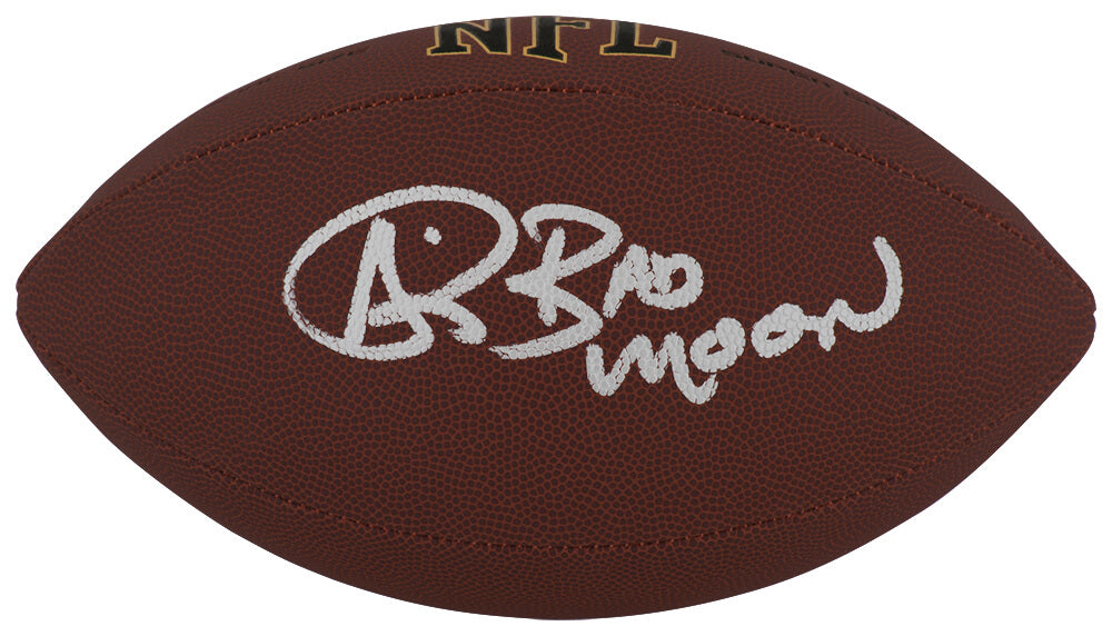 Andre Rison Signed Wilson Super Grip F/S NFL Football w/Bad Moon