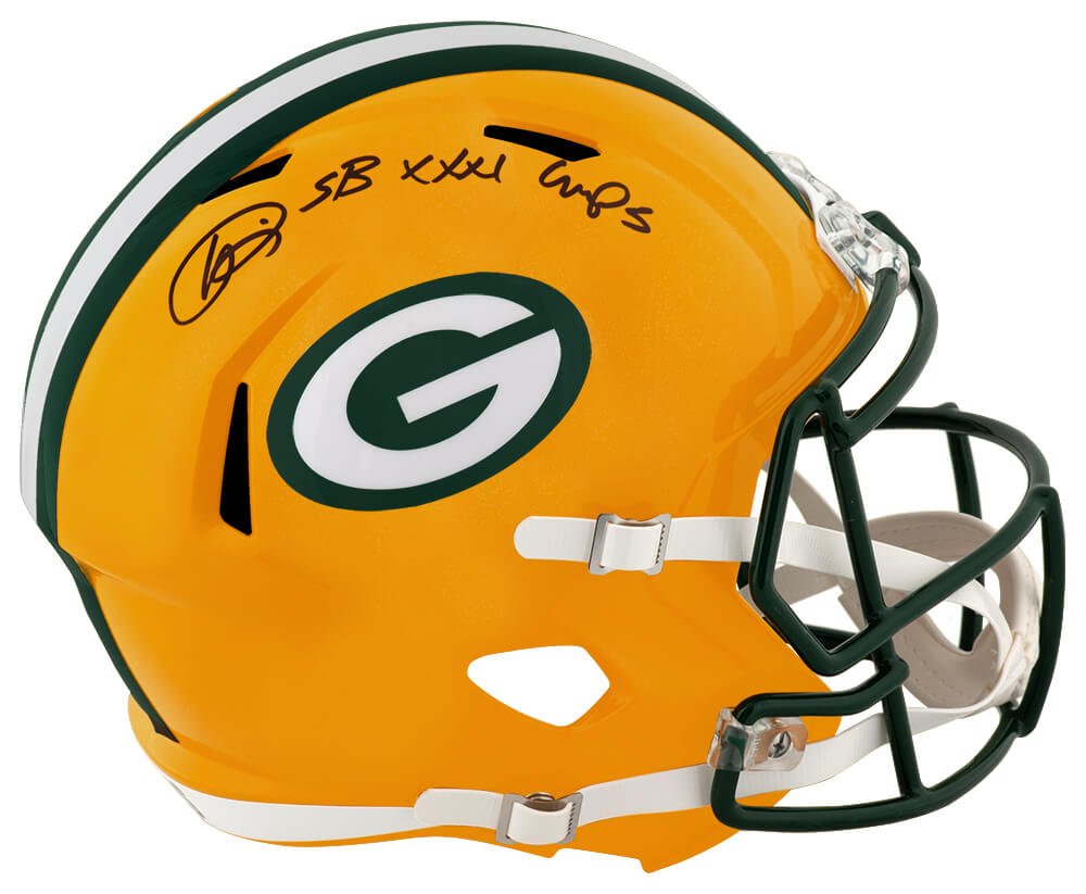 Andre Rison Signed Green Bay Packers Riddell Full Size Speed Replica Helmet w/SB XXXI Champs