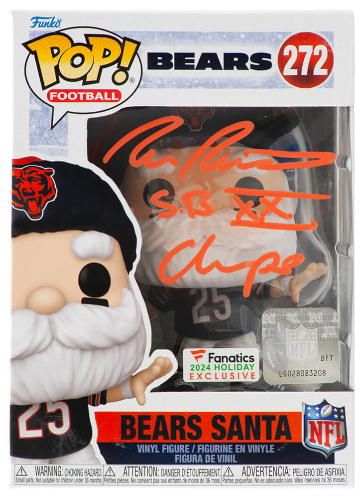 Ron Rivera Signed Chicago Bears SANTA Funko Pop Doll #272 w/SB XX Champs