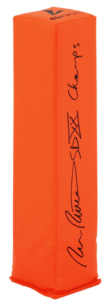 Ron Rivera Signed BSN Orange Endzone Football Pylon w/SB XX Champs