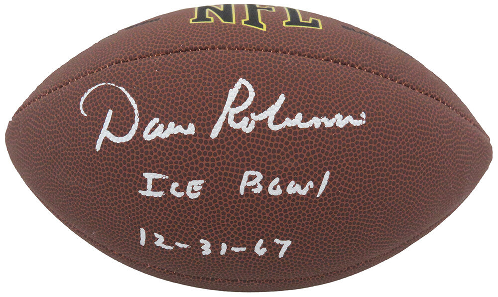 Dave Robinson Signed Wilson Super Grip F/S NFL Football w/Ice Bowl 12-31-67