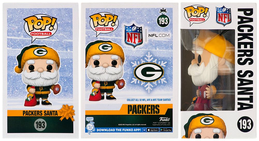 Dave Robinson Signed Packers SANTA Funko Pop Doll #193 w/HOF 2013 - (In White)