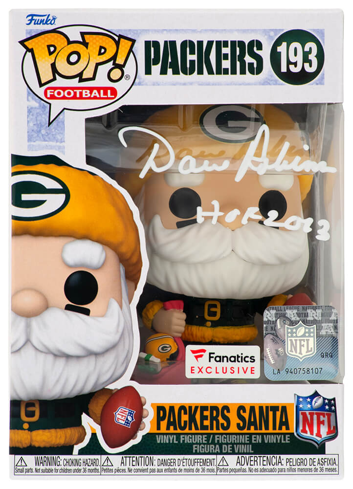 Dave Robinson Signed Packers SANTA Funko Pop Doll #193 w/HOF 2013 - (In White)