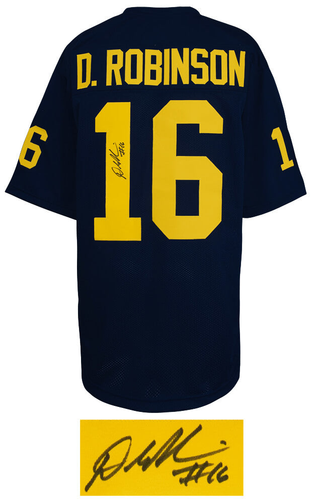 Denard Robinson Signed Navy Custom Football Jersey
