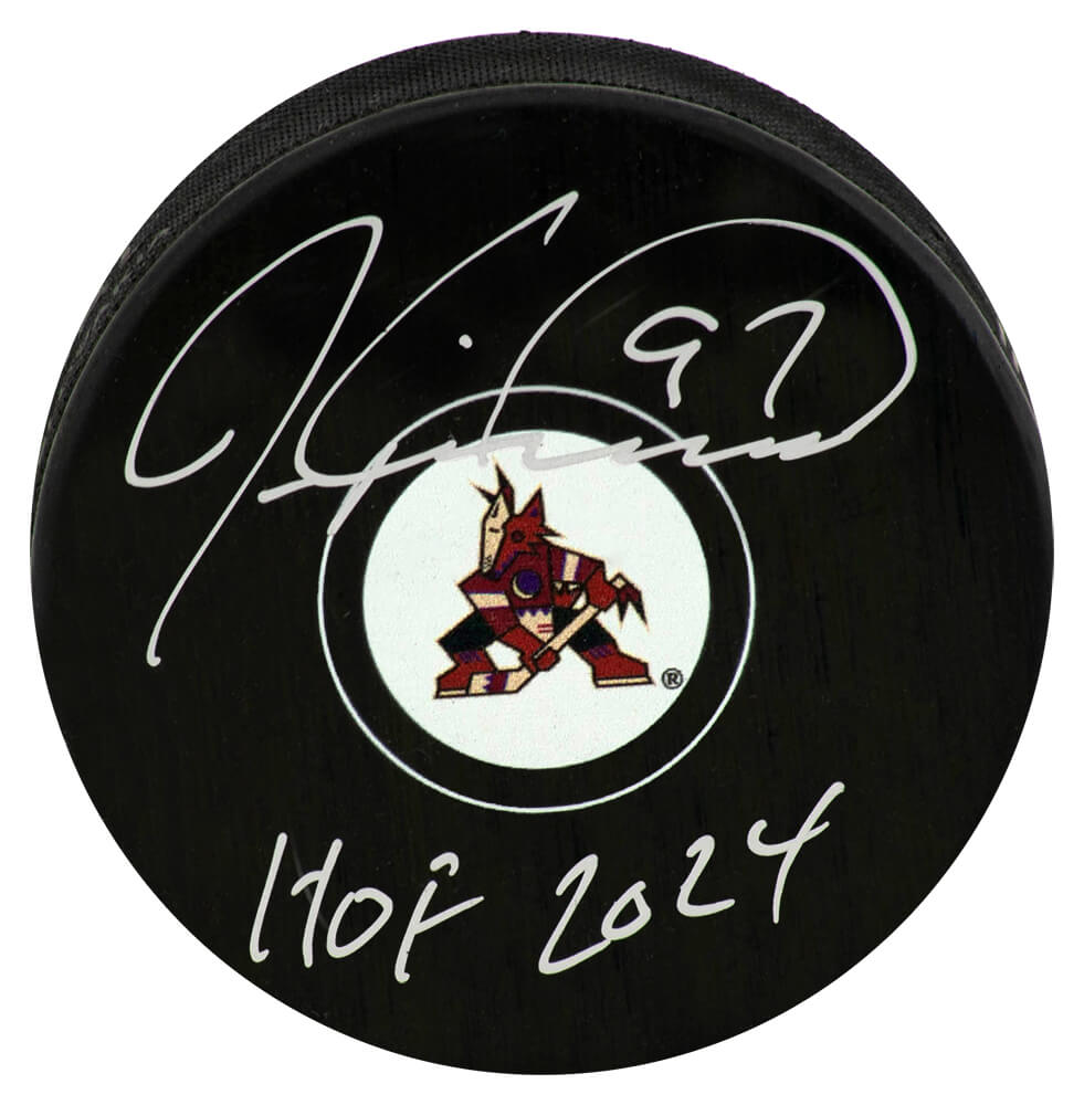 Jeremy Roenick Signed Arizona Coyotes Logo Hockey Puck w/HOF 2024