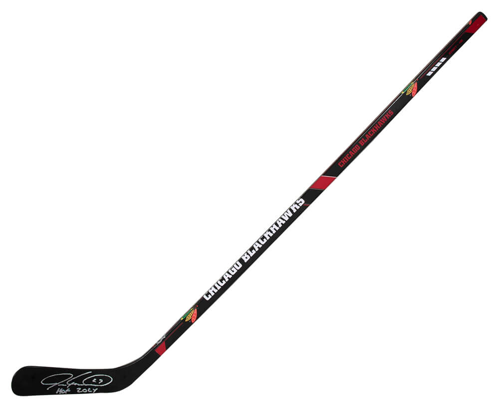 Jeremy Roenick Signed Chicago Blackhawks Logo 48-Inch Franklin Full Size Hockey Stick w/HOF 2024