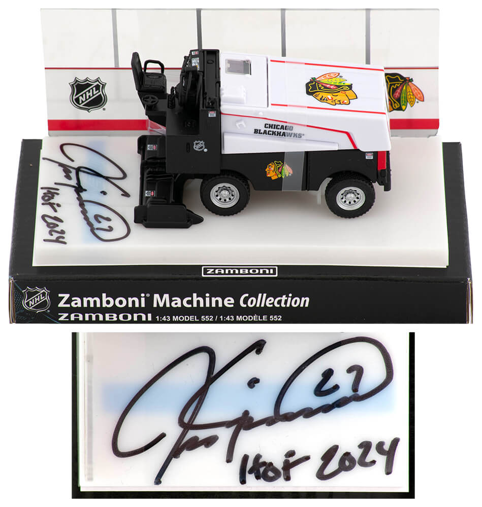 Jeremy Roenick Signed Chicago Blackhawks NHL Mini Zamboni w/HOF 2024