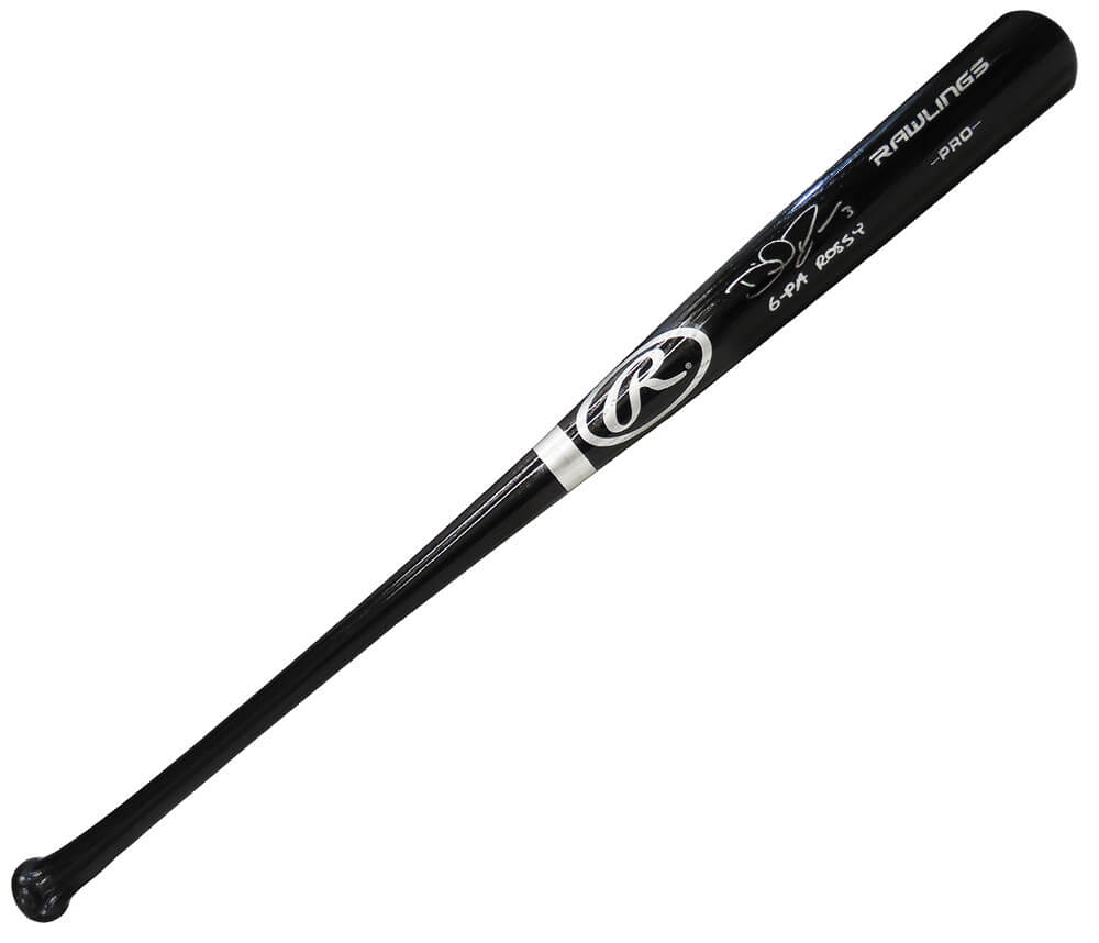 David Ross Signed Rawlings Pro Black Baseball Bat w/G-Pa Rossy