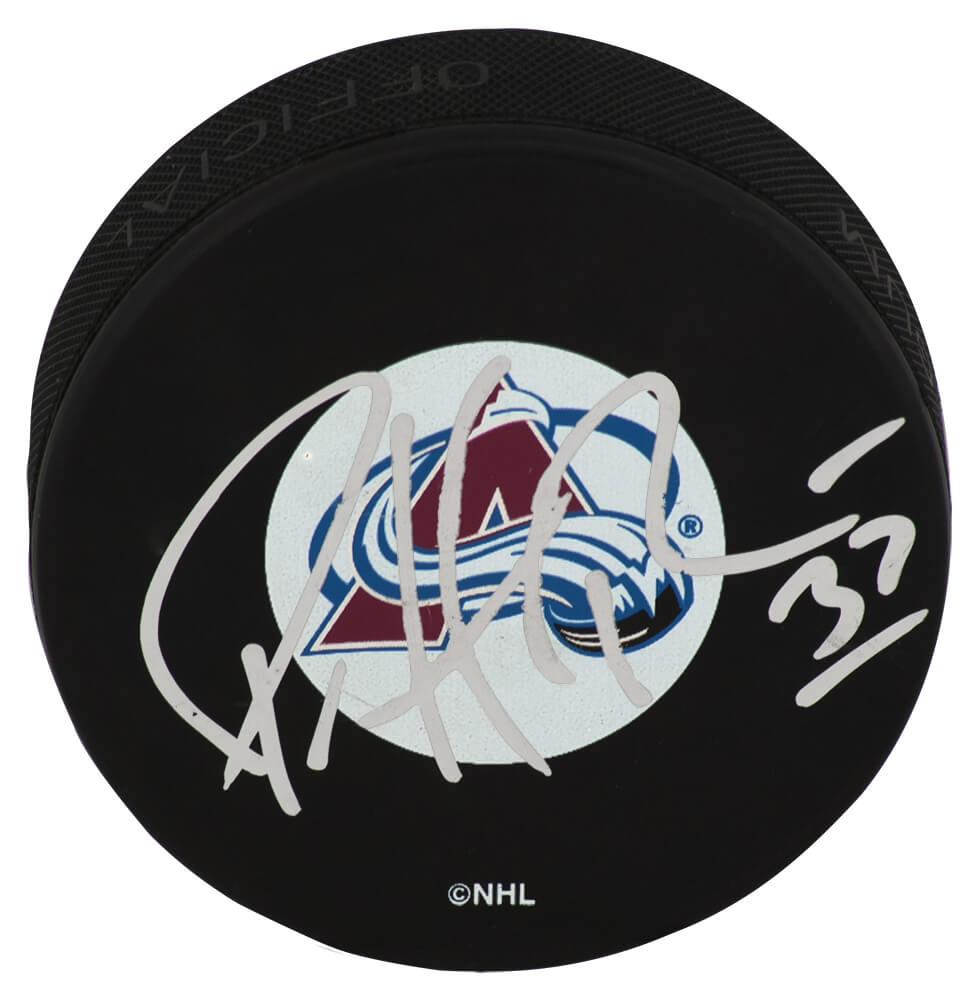 Patrick Roy Signed Colorado Avalanche Logo Hockey Puck - (JSA COA)