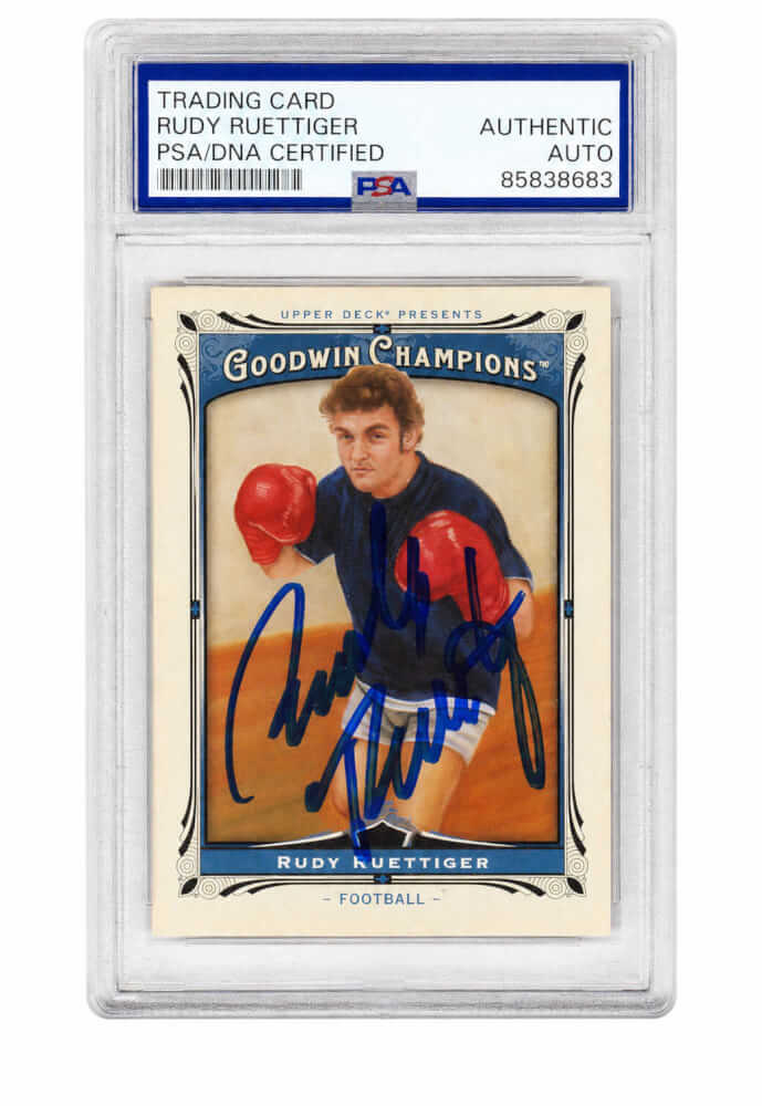 Rudy Ruettiger Signed 2013 Upper Deck Goodwin Champions Trading Card #184 - (PSA Encapsulated)
