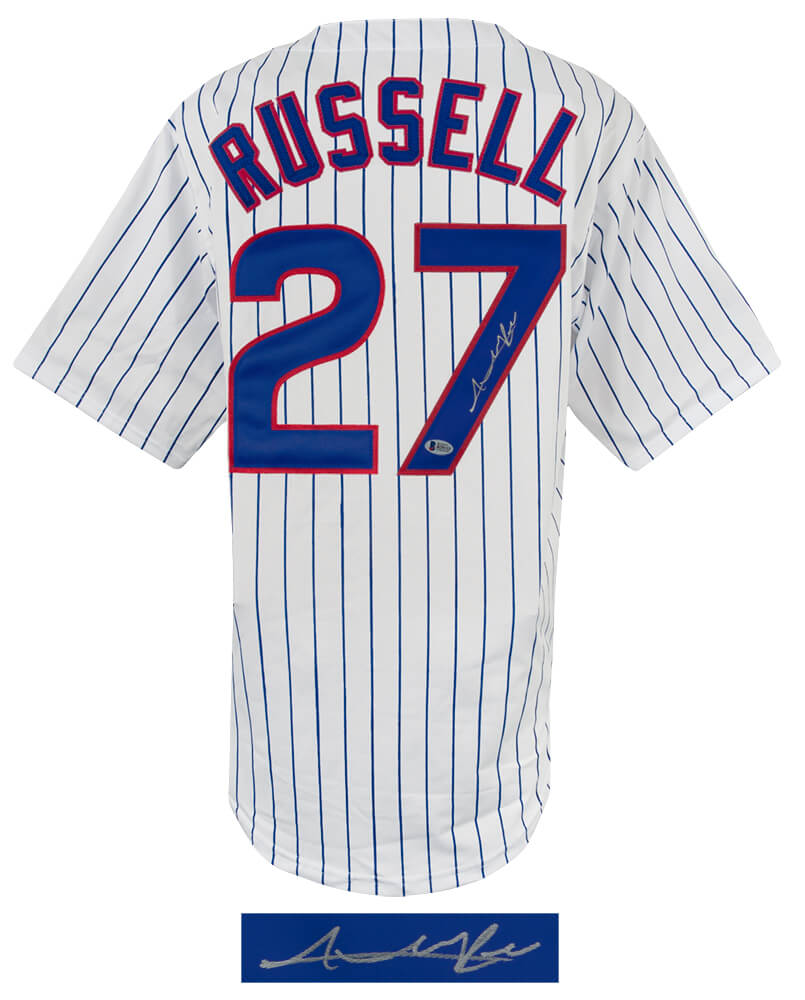 Addison Russell Signed White Custom Baseball Jersey - (Beckett)