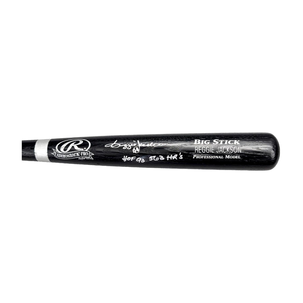 Reggie Jackson Signed Inscription Rawlings Baseball Bat New York Yankees