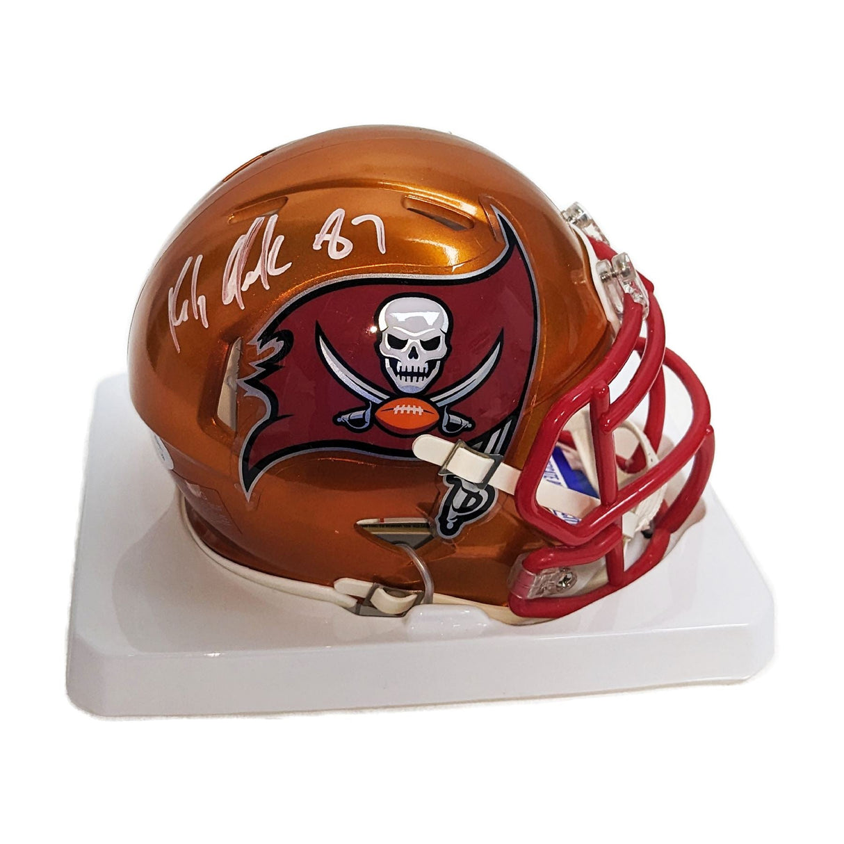 Rob Gronkowski Signed Authentic Tampa Bay Buccaneers Riddell Flash NFL
