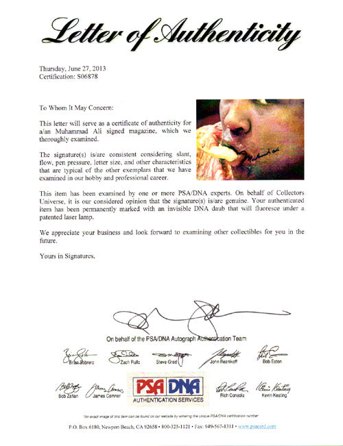 Muhammad Ali Autographed Sports Illustrated Magazine PSA/DNA #S06878