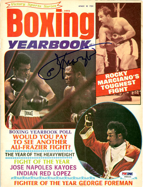 Joe Frazier Autographed Boxing Yearbook Magazine Cover PSA/DNA #S48496
