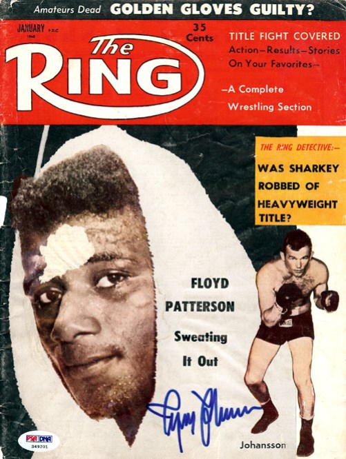 Ingemar Johansson Autographed The Ring Magazine Cover PSA/DNA #S49201