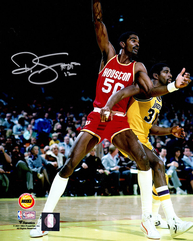 Ralph Sampson Signed Houston Rockets Against Magic Johnson 8x10 Photo w/HOF'12