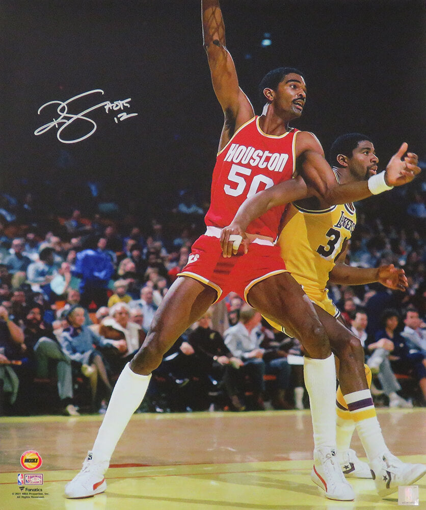 Ralph Sampson Signed Houston Rockets Against Magic Johnson 16x20 Photo w/HOF'12