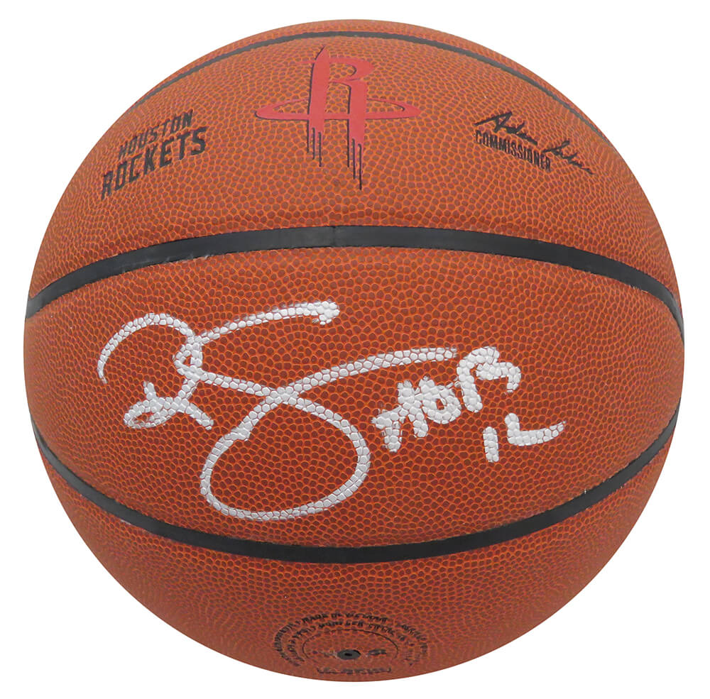 Ralph Sampson Signed Wilson Houston Rockets Logo NBA Basketball w/HOF'12
