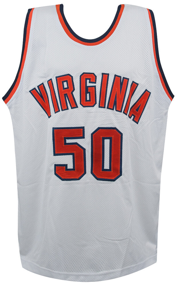 Ralph Sampson Signed White Custom College Basketball Jersey w/3x C'POY