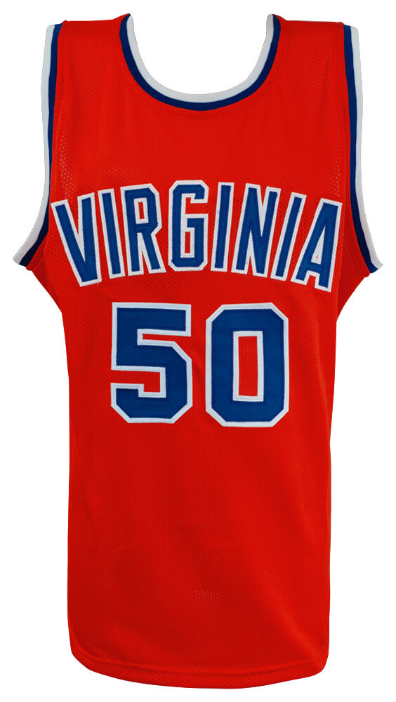 Ralph Sampson Signed Orange Throwback Custom College Basketball Jersey w/3x CPOY
