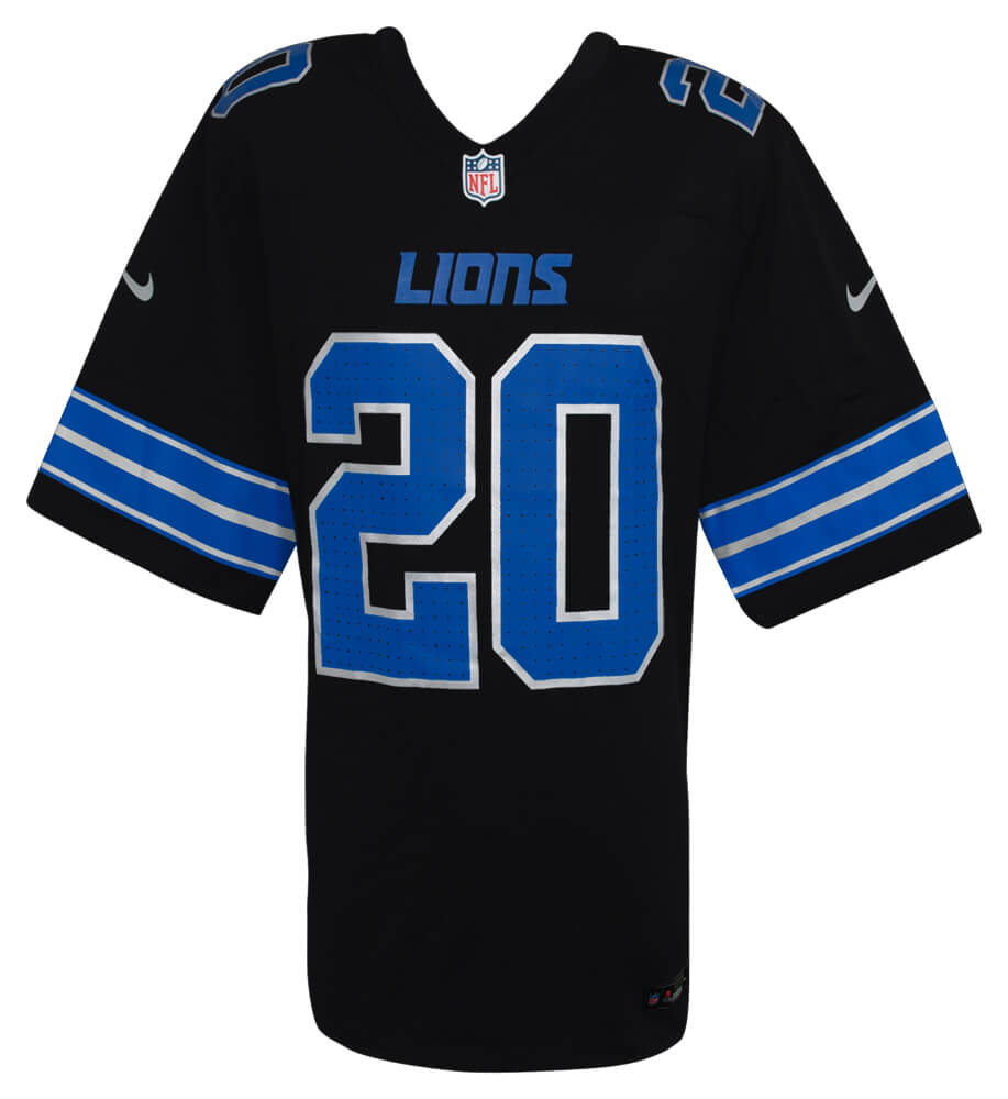 Barry Sanders Signed Detroit Lions Nike Black Alternate Football Jersey