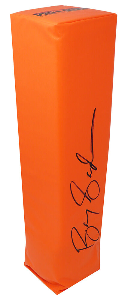 Barry Sanders Signed Orange Endzone Football Pylon