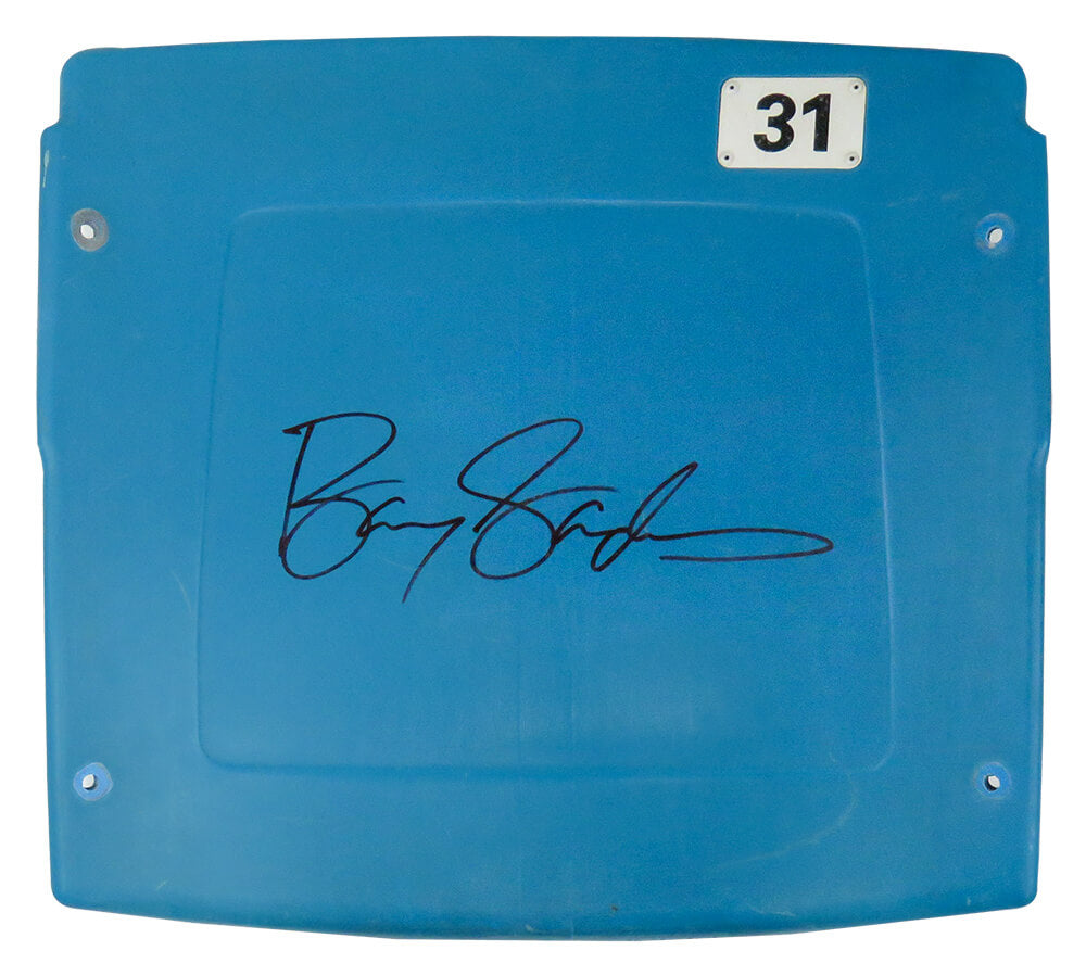 Barry Sanders Signed Detroit Silverdome Stadium Blue Seatback