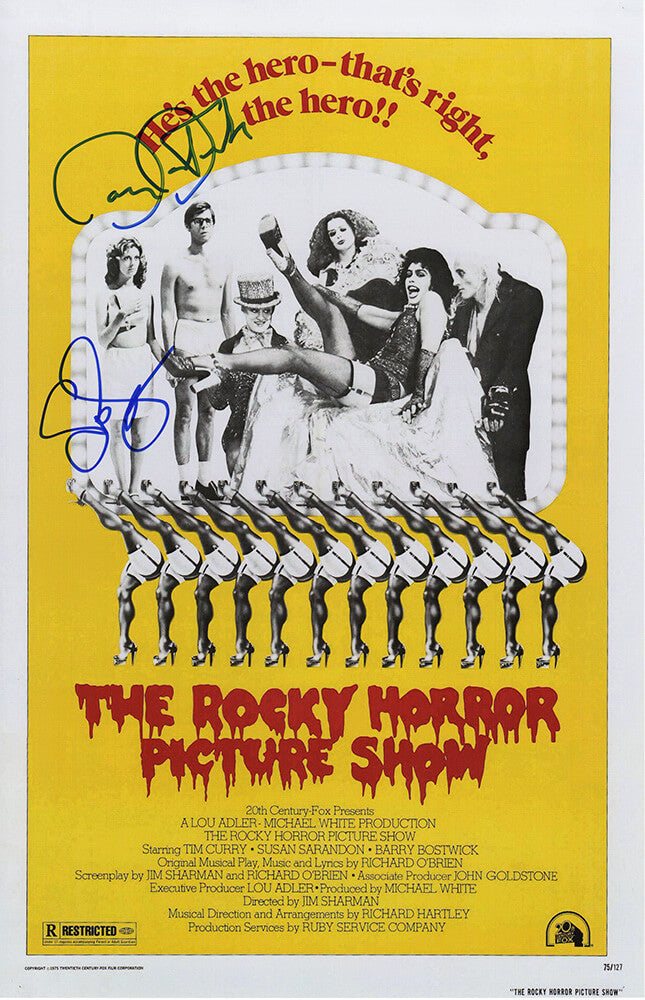 Susan Sarandon & Barry Bostwick Dual Signed The Rocky Horror Picture Show 11x17 Movie Poster