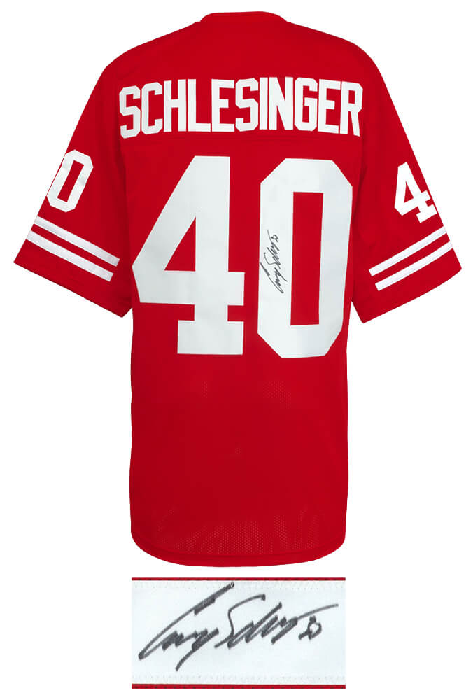 Cory Schlesinger Signed Red Custom College Football Jersey