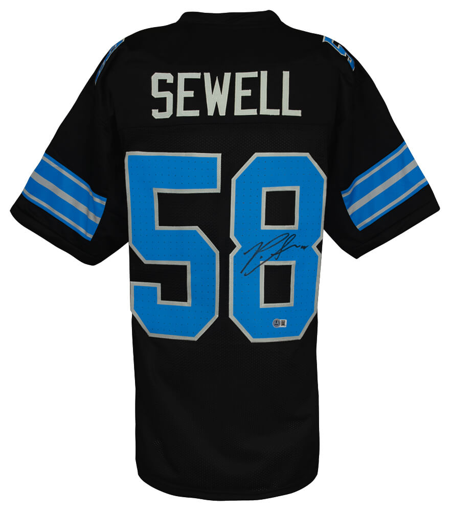 Penei Sewell Signed Black Alternate Custom Football Jersey - (Beckett)
