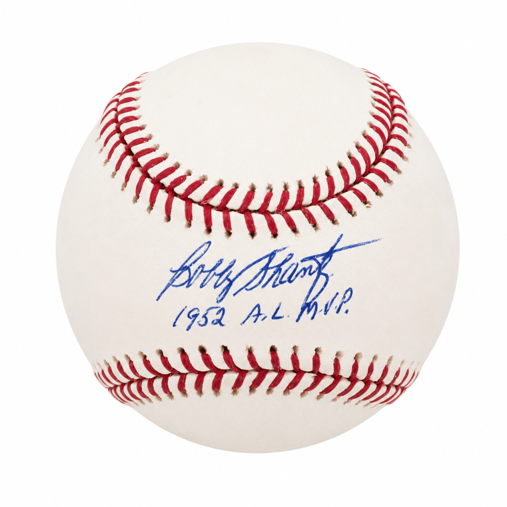 Bobby Shantz Signed Rawlings (Selig) MLB Baseball w/1952 AL MVP
