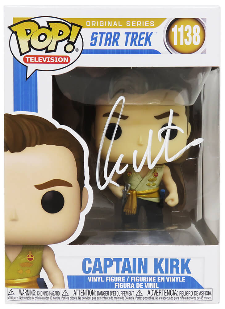 William Shatner Signed Star Trek Captain Kirk Funko Pop Doll #1138