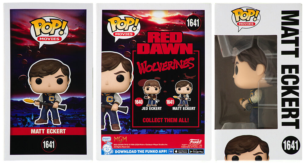 Charlie Sheen Signed Red Dawn Matt Eckert Funko Pop Doll #1641
