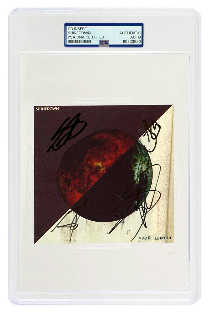 Shinedown Full Band Signed 'Planet Zero' 5x5 CD Insert (4-Signatures) - (PSA/DNA Encapsulated)