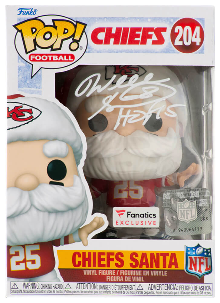 Will Shields Signed Kansas City Chiefs SANTA Funko Pop Doll #204 w/HOF'15