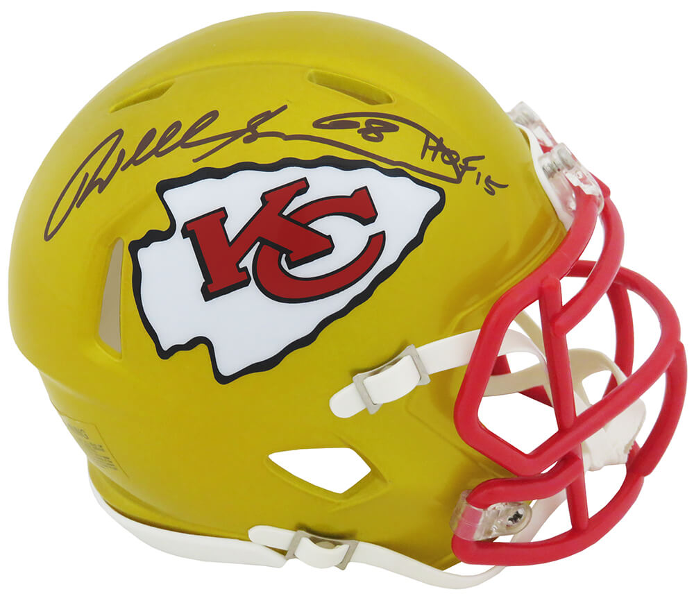 Will Shields Signed Kansas City Chiefs FLASH Riddell Speed Mini Helmet w/HOF'15