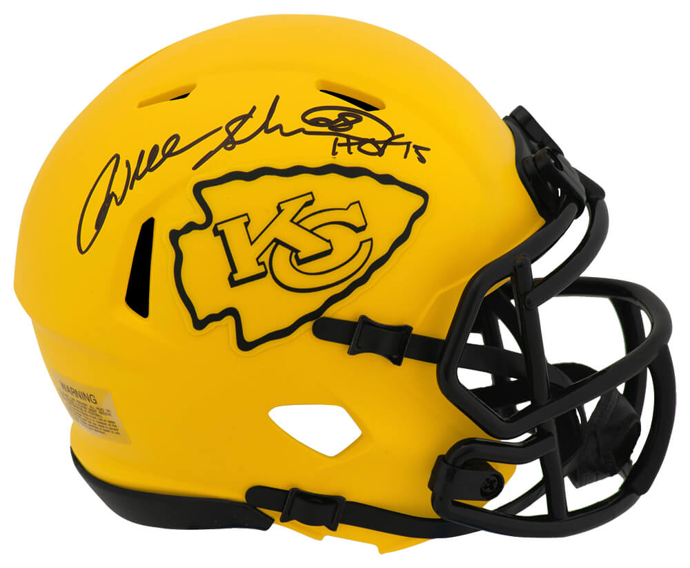 Will Shields Signed Kansas City Chiefs RAVE Riddell Speed Mini Helmet w/HOF'15