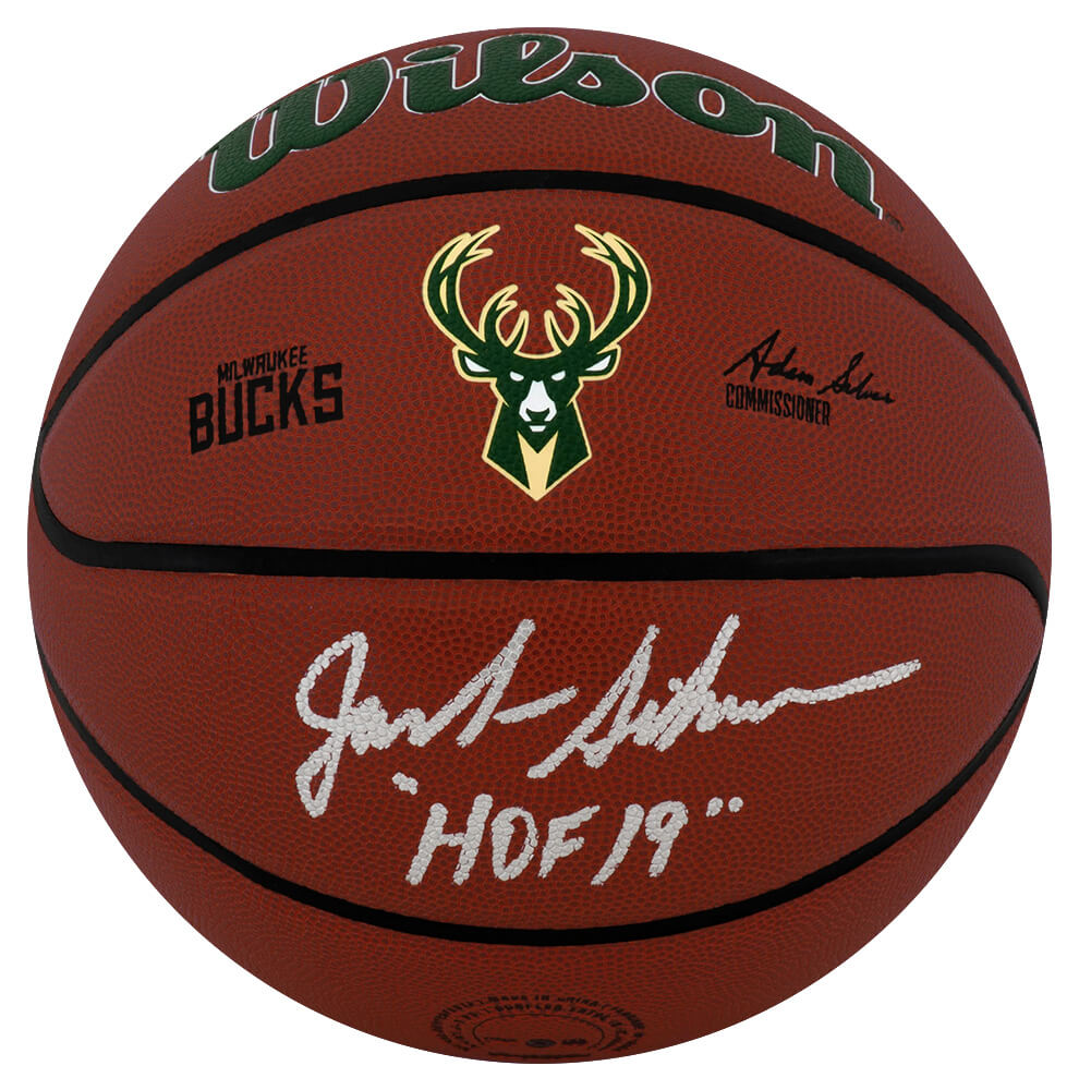 Jack Sikma Signed Milwaukee Bucks Logo Wilson Alliance NBA Basketball w/HOF'19
