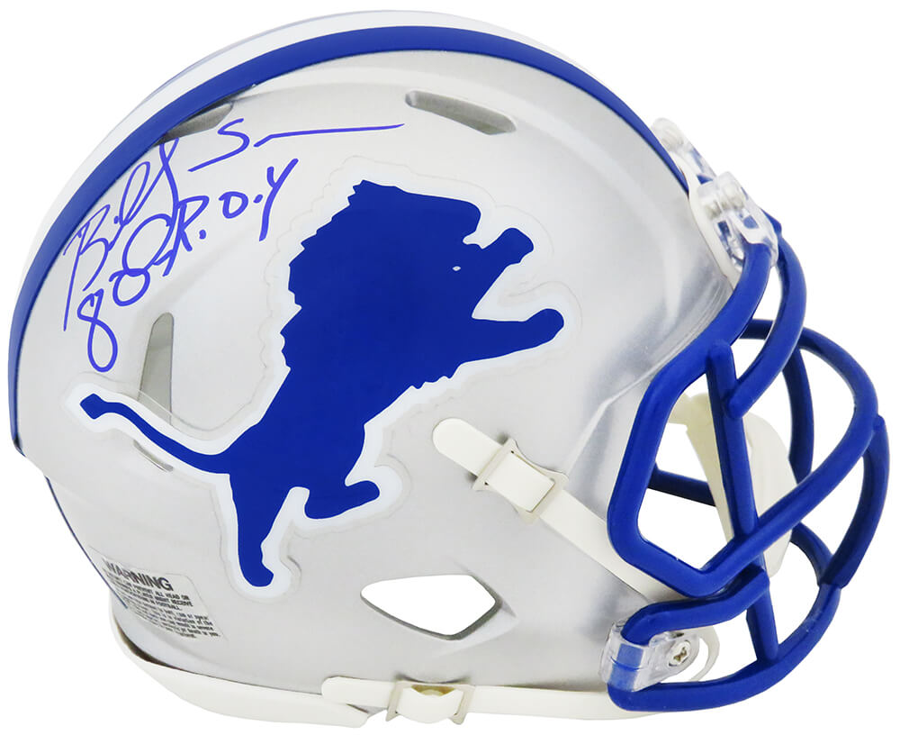Billy Sims Signed Detroit Lions Throwback Riddell Speed Mini Helmet w/80 ROY