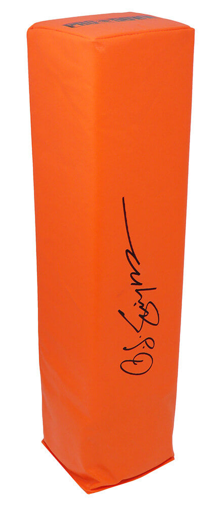 O.J. Simpson Signed Orange Endzone Football Pylon