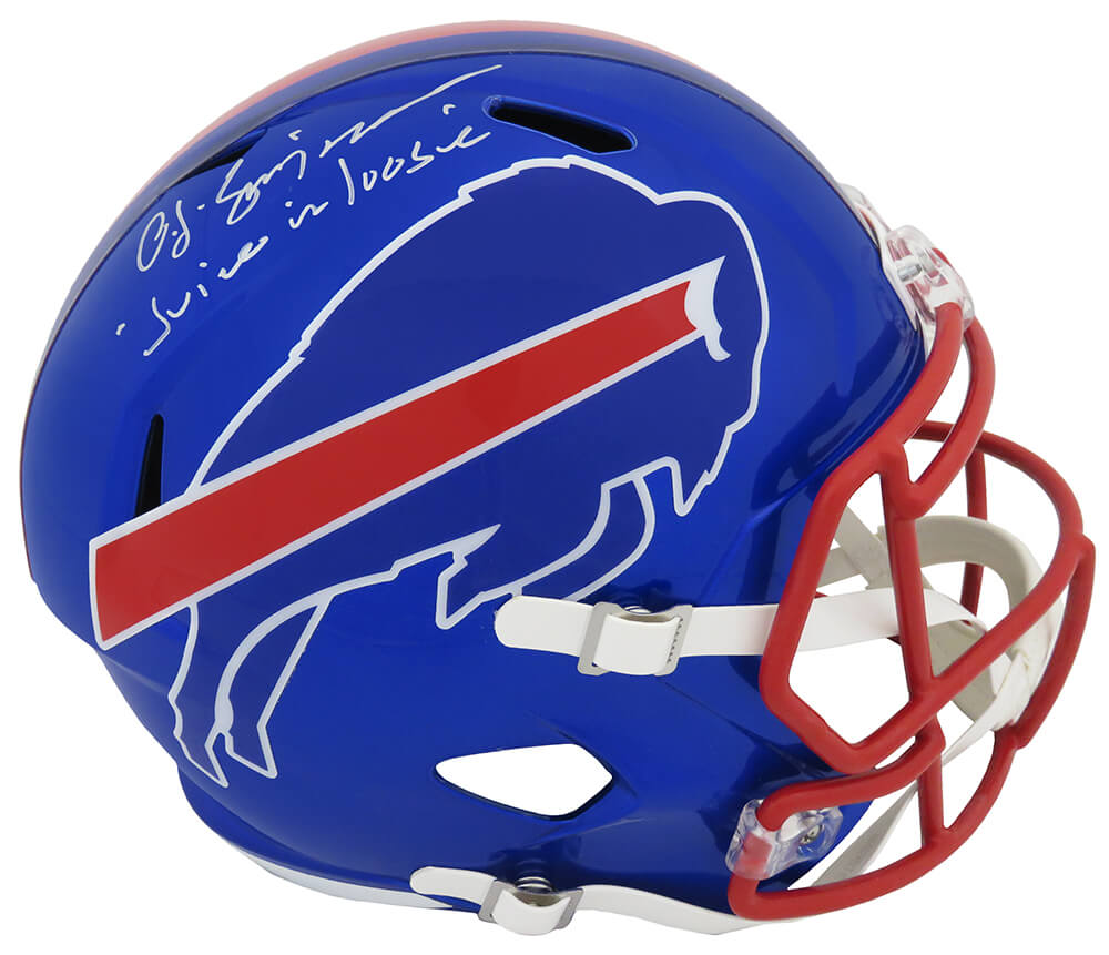 O.J. Simpson Signed Buffalo Bills FLASH Riddell Full Size Speed Replica Helmet w/Juice