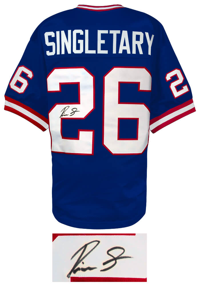 Devin Singletary Signed Blue Custom Football Jersey