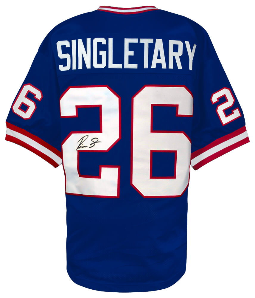 Devin Singletary Signed Blue Custom Football Jersey