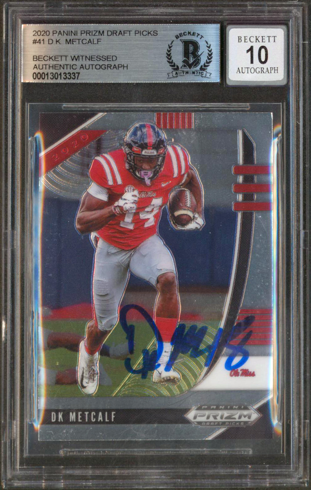 Seahawks DK Metcalf Signed 2020 Panini Prizm Draft Picks 41 RC Auto 10! BAS Slab