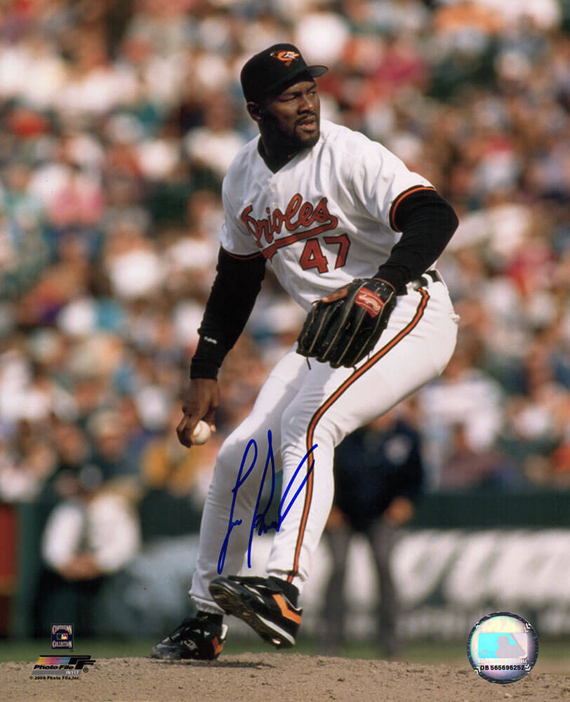 Lee Smith Signed Baltimore Orioles Pitching Action 8x10 Photo