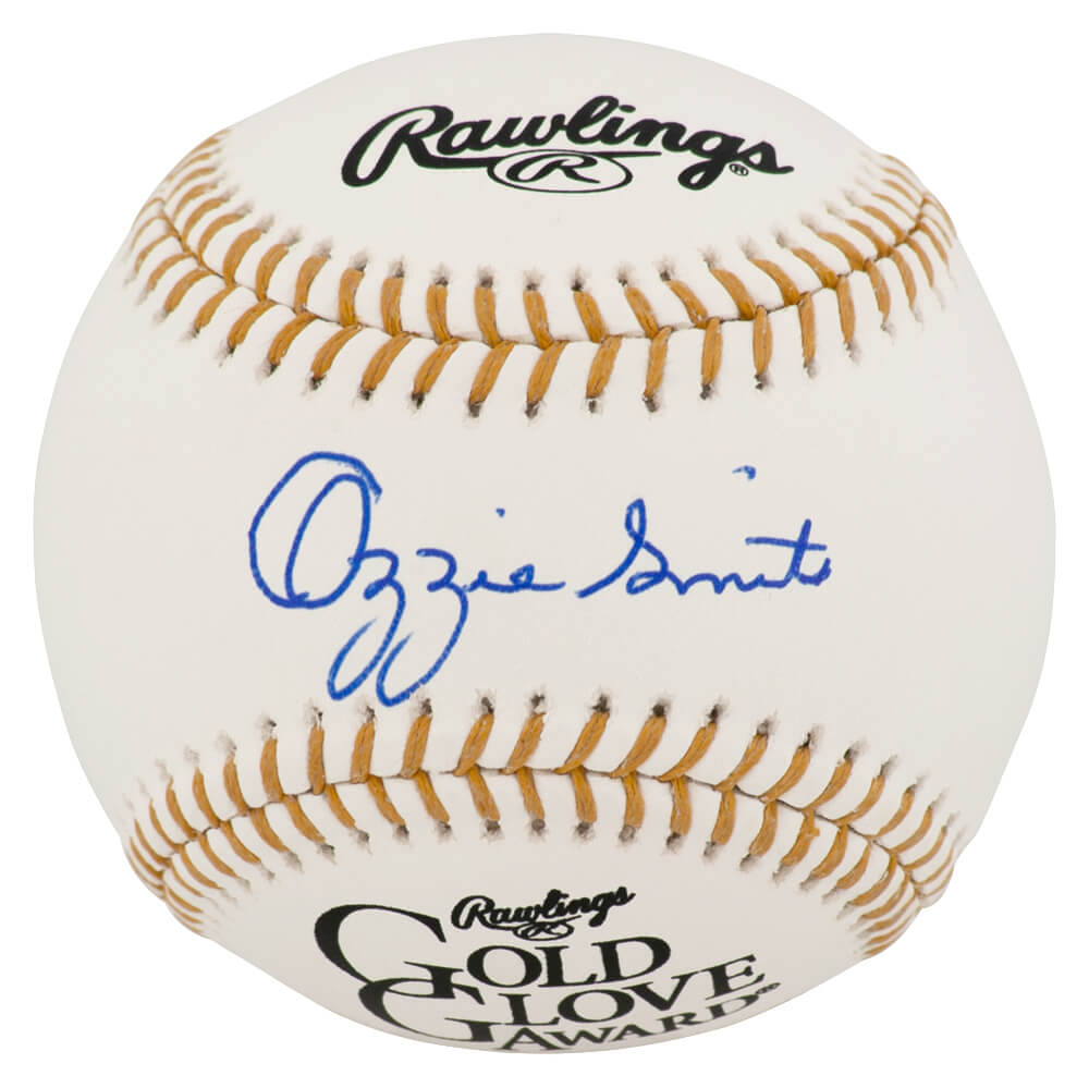 Ozzie Smith Signed Rawlings Gold Glove Logo MLB Baseball - (Fanatics)