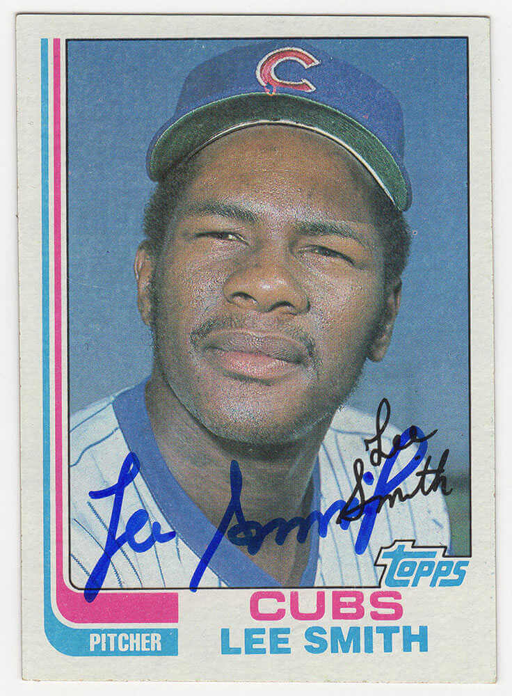 Lee Smith Signed Chicago Cubs 1982 Topps Rookie Baseball Card #452